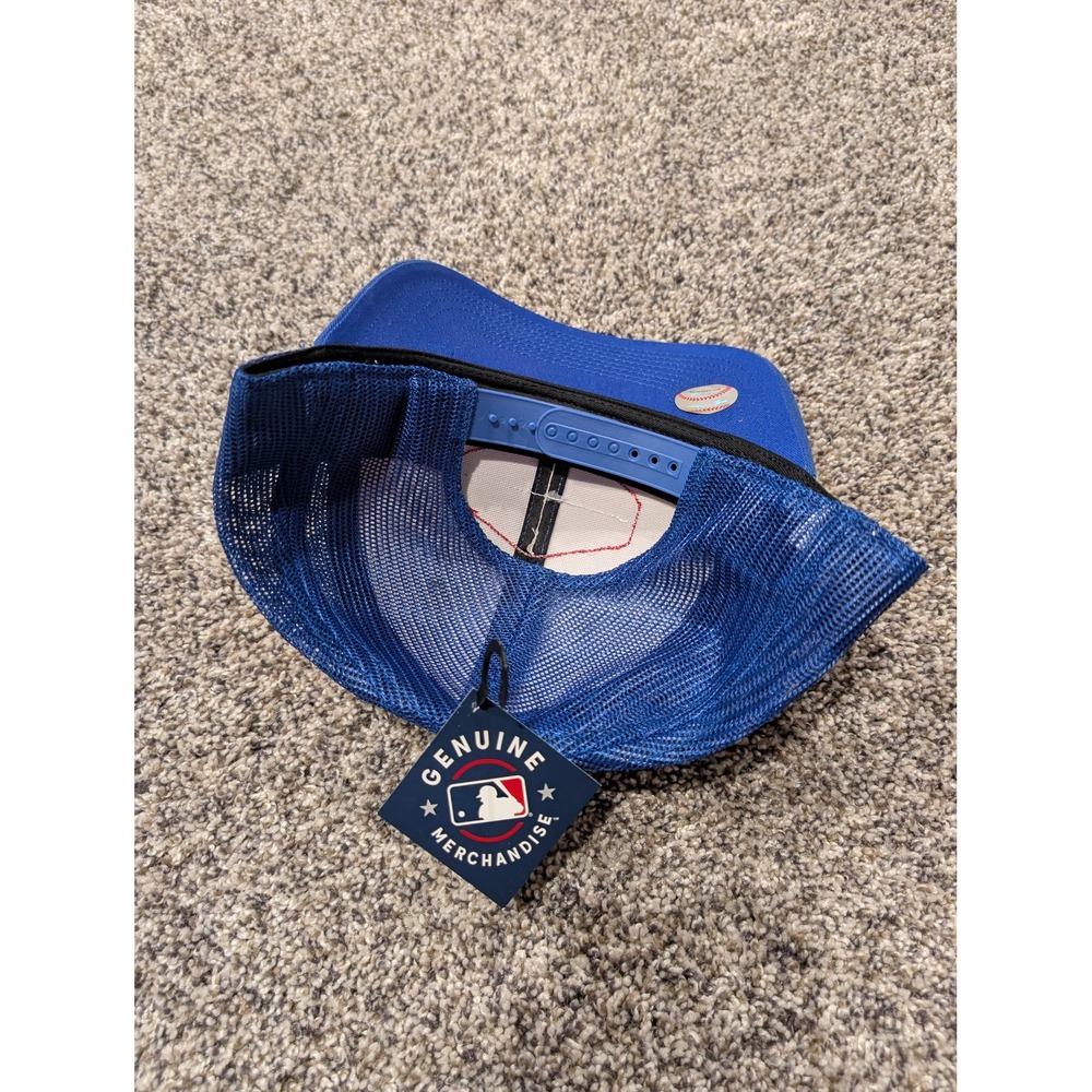 Fan Favorite Chicago Cubs Hat Mens OSFA Blue NWT Trucker Snapback MLB Mesh Cap - Picture 3 of 3